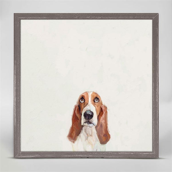 Best Friend - Things Are Looking Up Basset, Mini Framed Canvas