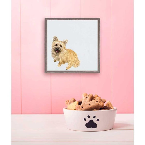 Good Boy Cairn Terrier, Mini Framed Canvas