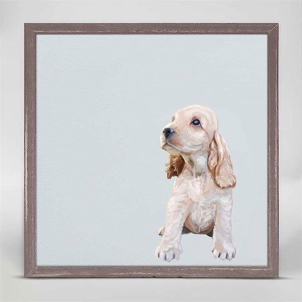 Best Friend - Blonde Cocker Spaniel Pup, Mini Framed Canvas